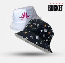 Load image into Gallery viewer, Monday Wear Reversible Bucket Hat - White LIL and Scorch Radio